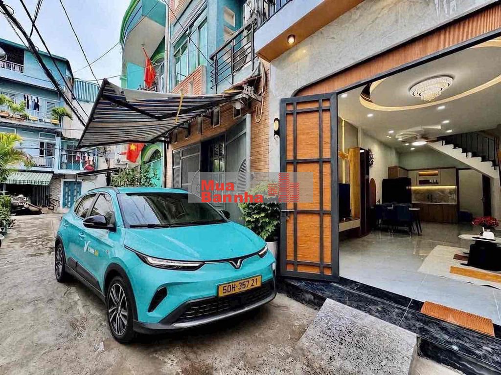 XE HƠI TẬN NHÀ - BÙI ĐUNHF TUÝ - BÌNH THẠNH -45 m2- 3Tầng -4pn - 7,59