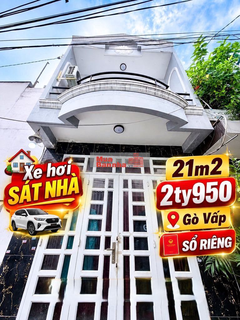 🔥 Nhà Gò Vấp sát Cityland, 2.95 tỷ, sát hẻm xe hơi , sổ riêng