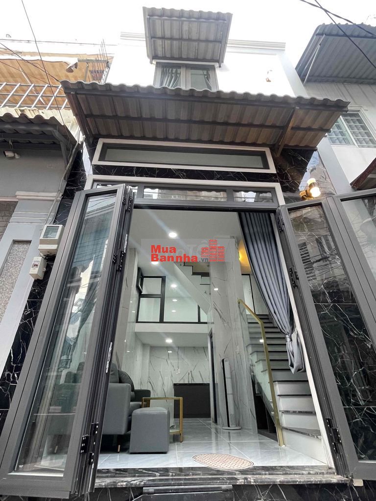 NHà mới 3PN -DTSD 65m2 - trệt lửng lầu- cách Q4 chỉ 300m