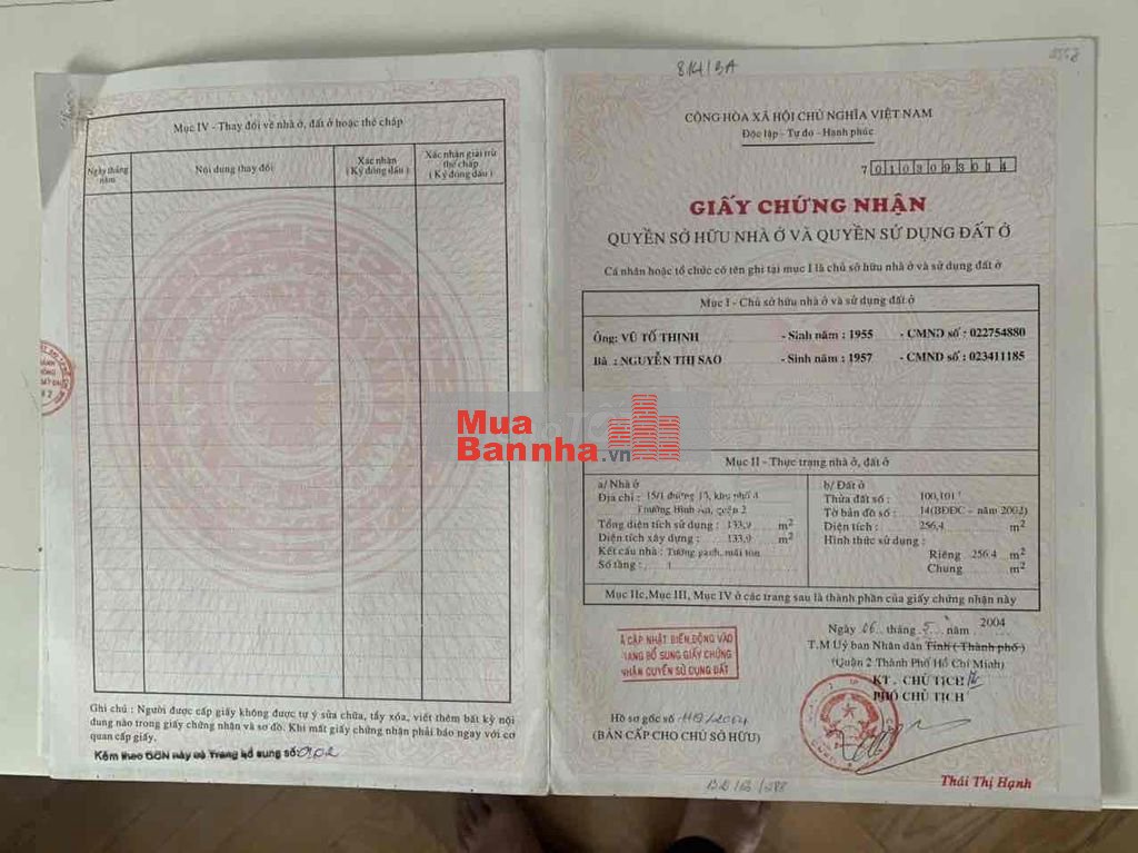 Bán nhà có sẵn hai dãy trọ 14 phòng - 60 triệu/ tháng