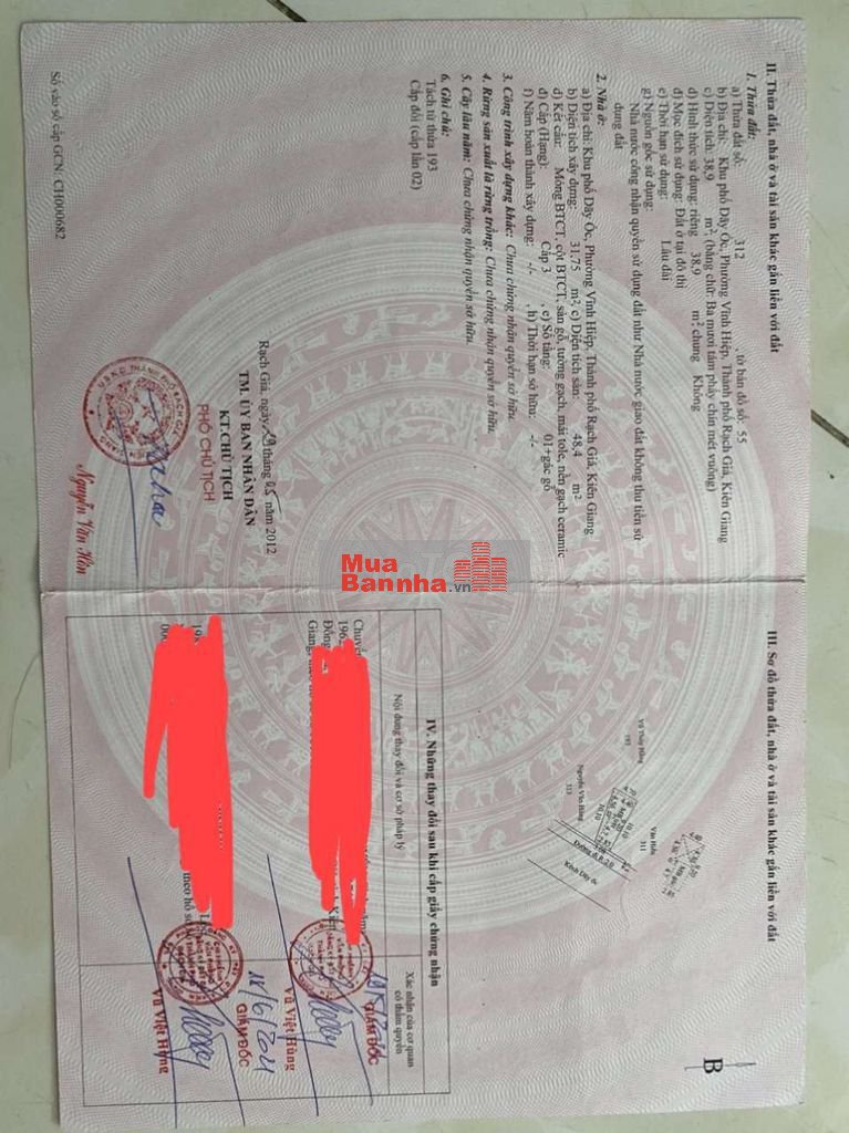 Bán nhanh nhà 290triệu Phường Vĩnh Hiệp, Rạch Giá