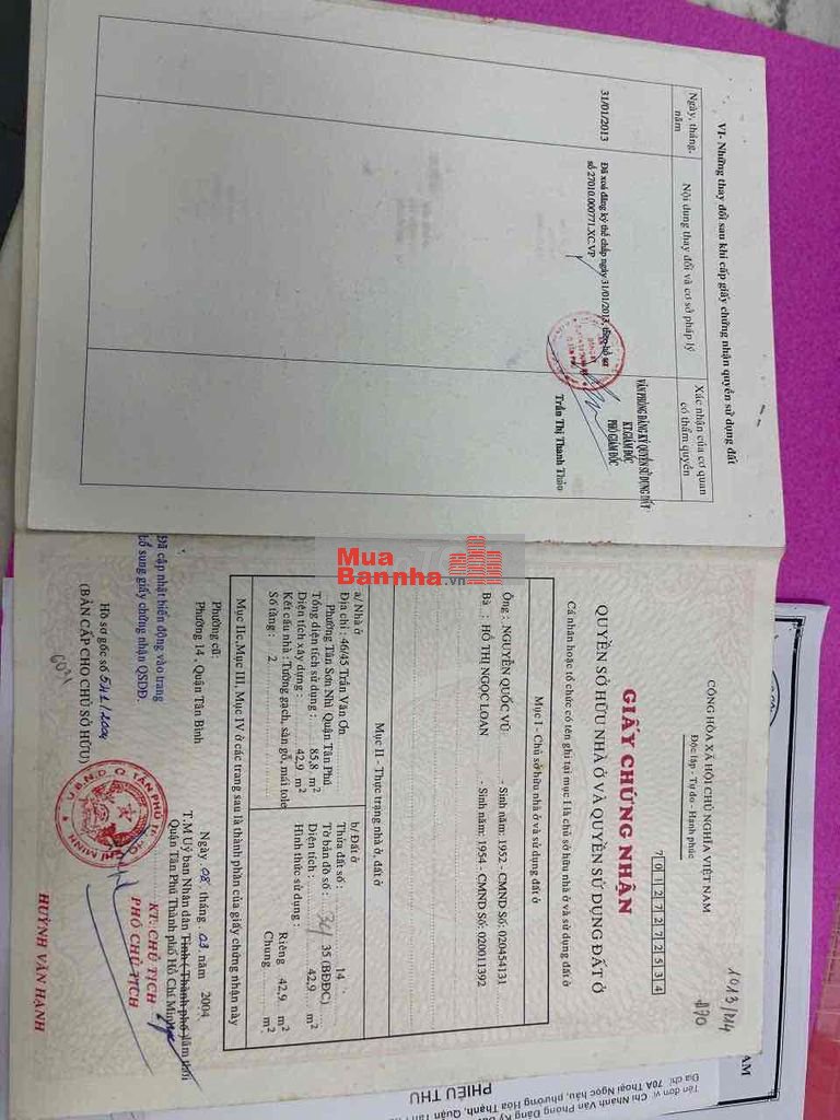 bán nhà trần văn ơn