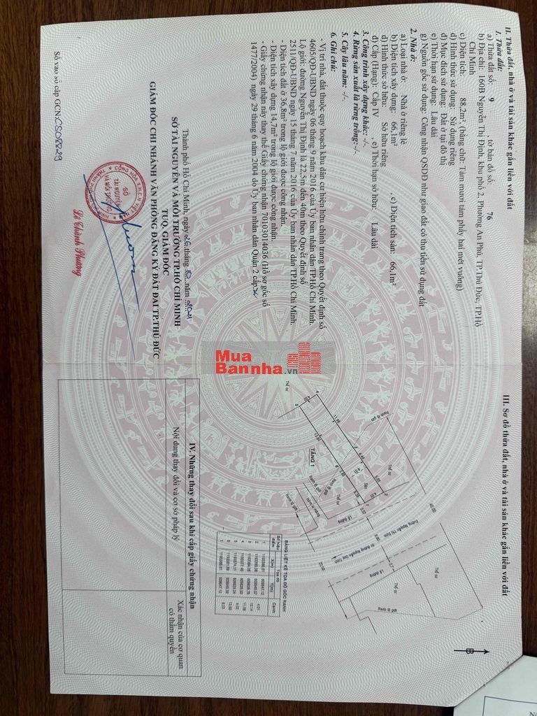 Bán nhà 88.2 m² ở 160B Nguyễn Thị Định, P. An Phú ( Bình Trưng mới ),