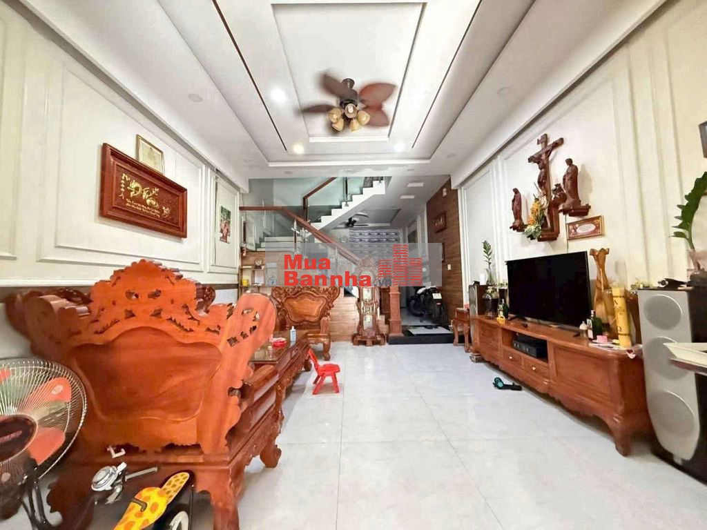 Nhỉnh 6 tỷ Nhà Phố 5,2m x 20m. 3 Tầng Hẻm 8M Tân Thới Hiệp 14