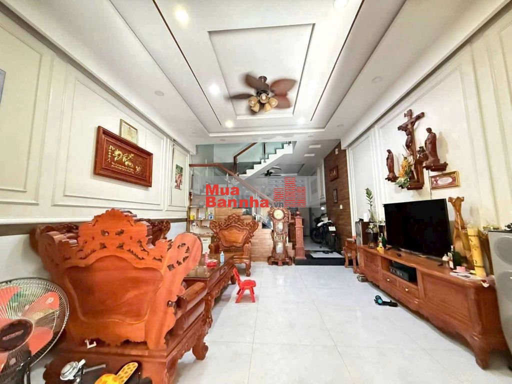 Nhỉnh 6 tỷ Nhà Phố 5,2m x 20m. 3 Tầng Hẻm 8M Tân Thới Hiệp 14