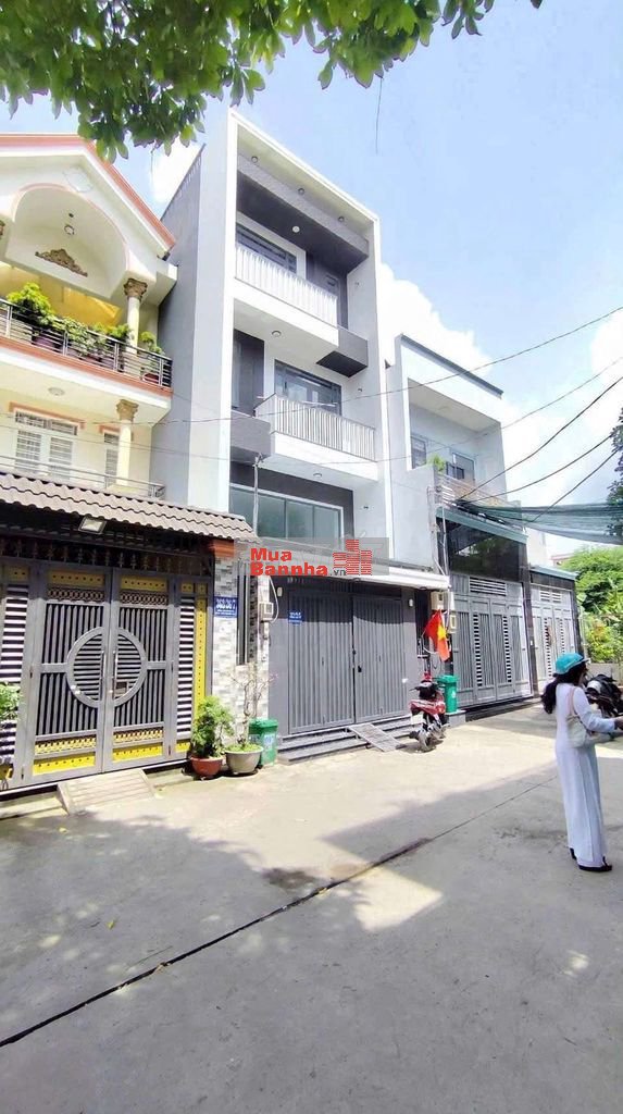 Nhỉnh 6 tỷ Nhà Phố 5,2m x 20m. 3 Tầng Hẻm 8M Tân Thới Hiệp 14