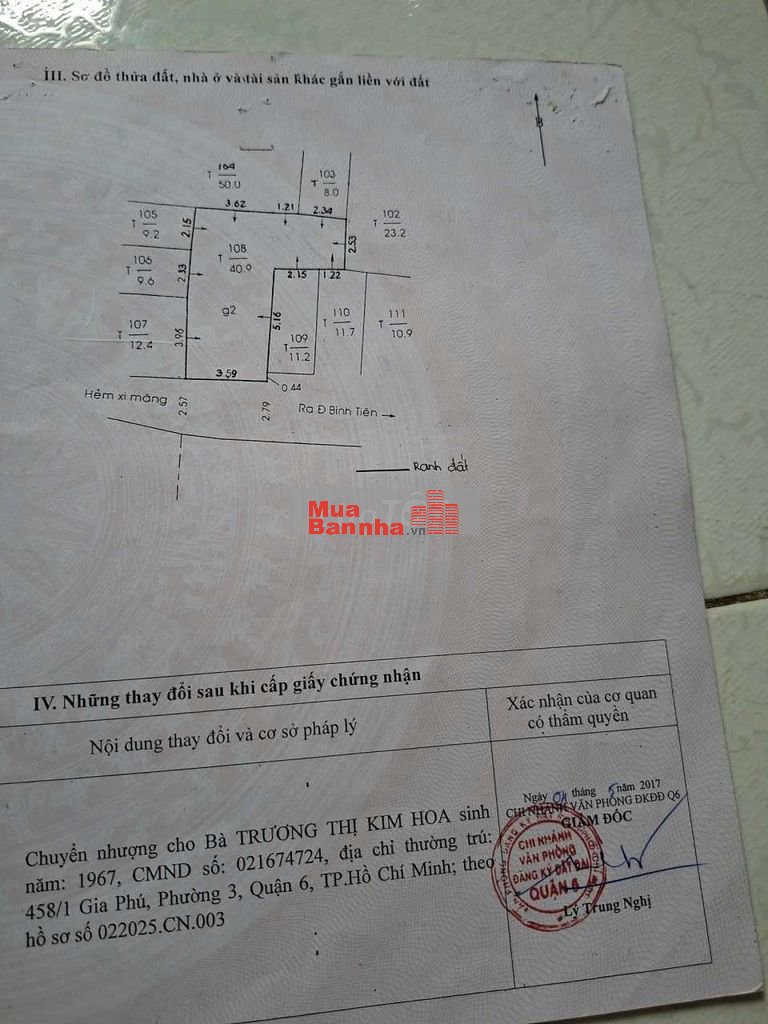 Bán nhà hẻm 231 Bình Tiên, chữ L cực hiếm (Đã hạ giá từ 4ty7 còn 4ty5)