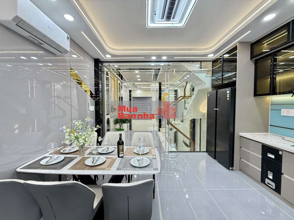 Nhỉnh 6 tỷ Nhà Phố 4 Tầng Hẻm nhựa 8m Đường Huỳnh Thị Hai