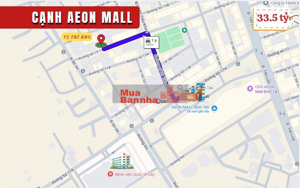 Bán nhà khu Tên Lửa, MT đường Số 13, DT 10 x 20m, 4 tấm, 33.5 tỷ