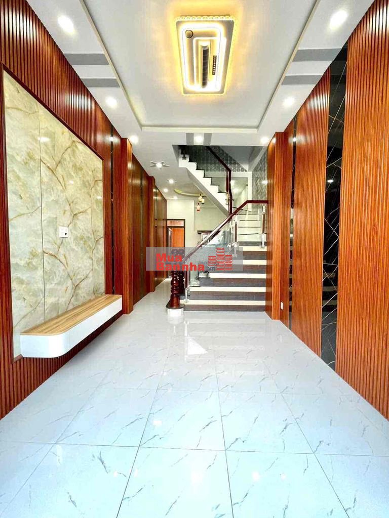 Nhà Phố , Mới xây 1 trệt +2 lầu + sân thượng shr, hoàn công đủ