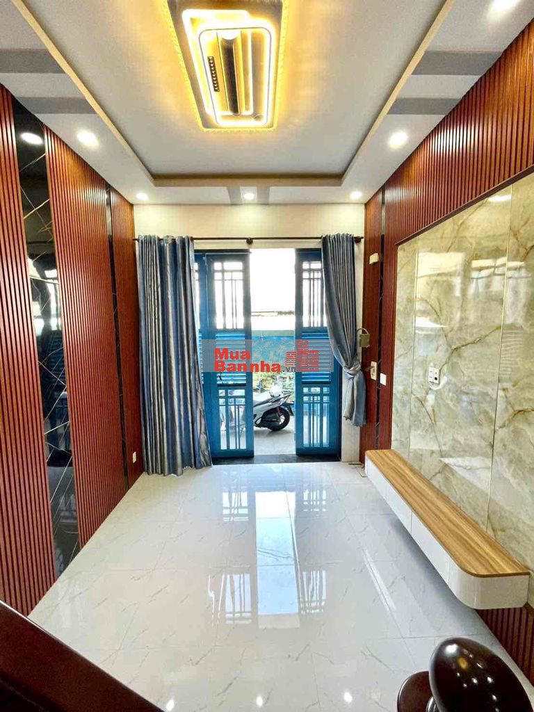 Nhà Phố , Mới xây 1 trệt +2 lầu + sân thượng shr, hoàn công đủ