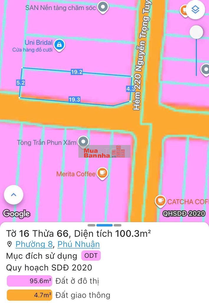 Căn góc 220/29 Nguyễn Trọng Tuyển 5.3x20m 3 lầu như hình