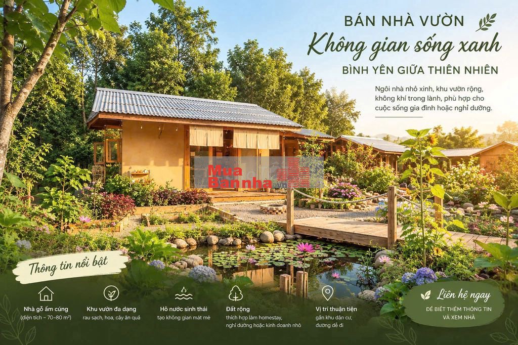 CHÍNH CHỦ CẦN BÁN NHÀ VƯỜN VIEW HỒ HÓC KHẾ, HÒA VANG, ĐÀ NẴNG