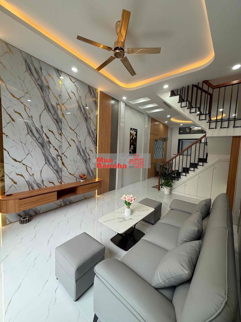 Mặt Tiền Bùi Điền P4 Nhà Nở Hậu 4 PN Gần Chợ 9.250