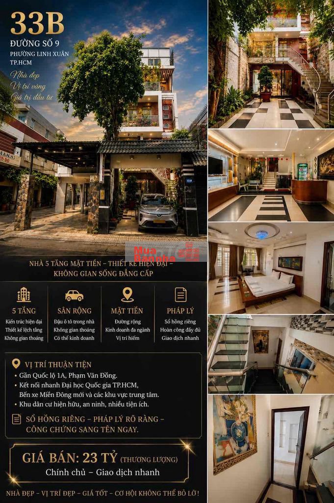 🏡 NHÀ MẶT TIỀN 5 TẦNG – VỪA AN CƯ, VỪA CÓ THU NHẬP – GIÁ 23 TỶ