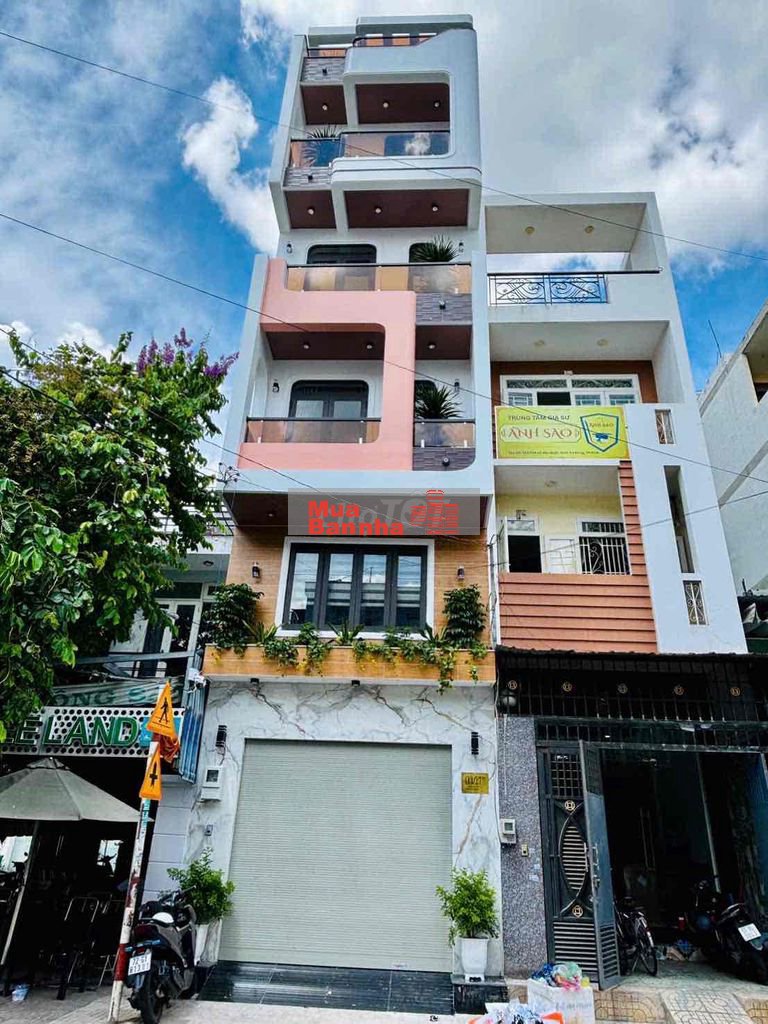 Bán nhà 4x20m 1 trệt lửng 4 lầu st 6PN 9WC full nội thất Có thang máy