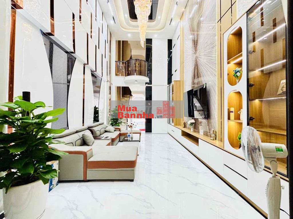 Bán nhà 4x20m 1 trệt lửng 4 lầu st 6PN 9WC full nội thất Có thang máy