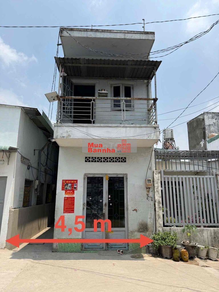 Bán nhanh dãy trọ 4.5 x 17m đang thu nhập 13tr đường Hiệp Thành 45 Q12