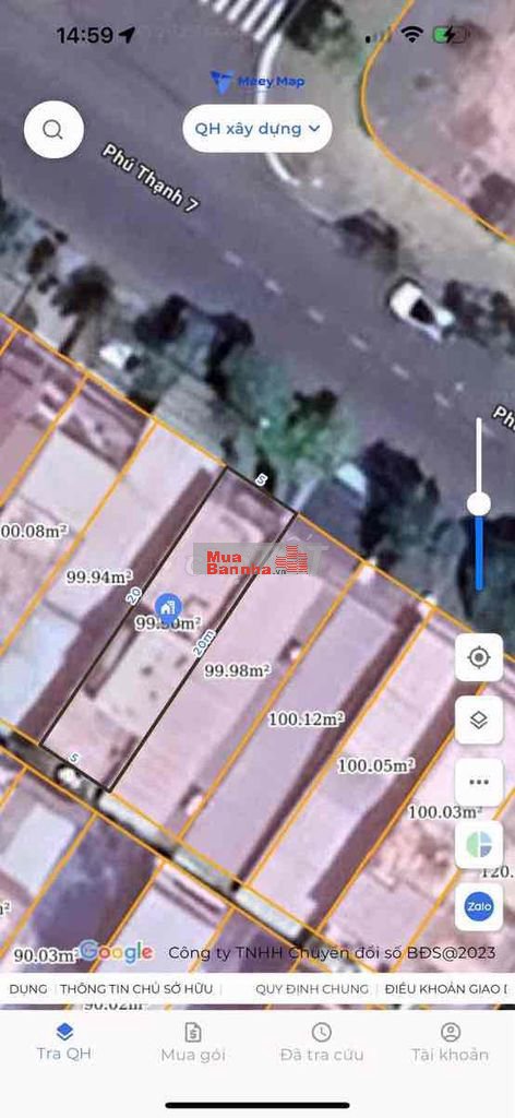 Bán Đất Tặng Nhà Đường Phú Thạnh 7 đối diện công viên