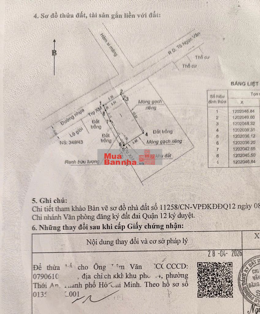 NHÀ HUỲNH THỊ HAI , 5.5X11.5 GIÁ 2,95 TỈ SHR 1 LẦU