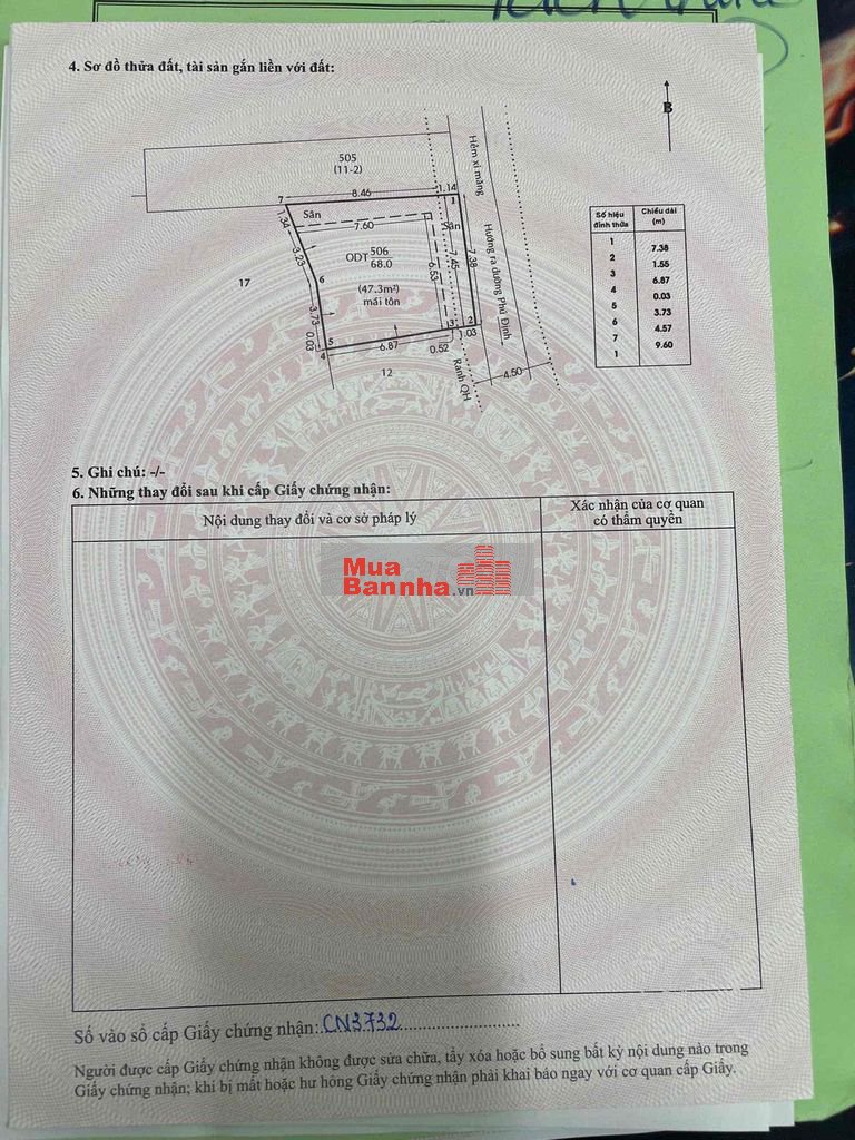 Bán Nhà Hẻm Đường Phú Định, P. Phú Định, HCM 7,4x10, DTCN 68m2, nở hâu