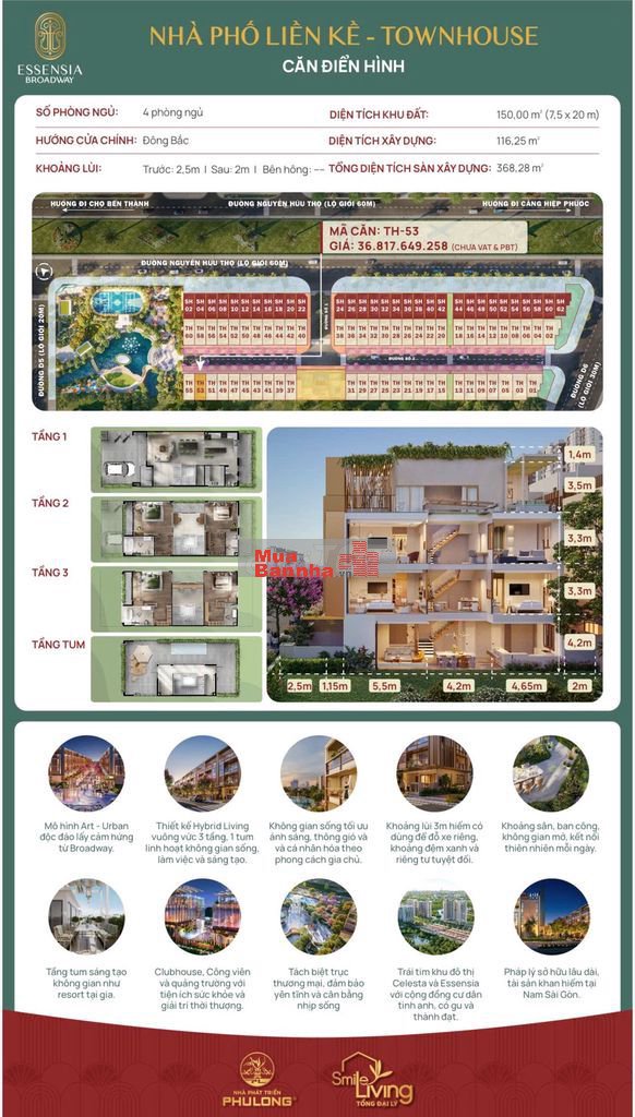 Bán nhà phố thương mại Essensia Broadway liền kề Phú Mỹ Hưng