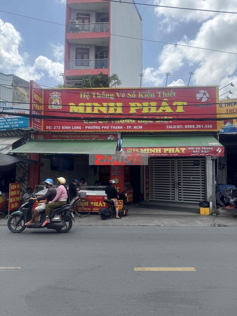 BÁN NHÀ MẶT TIỀN ĐƯỜNG BÌNH LONG P PHÚ THẠNH 145tr/m2
