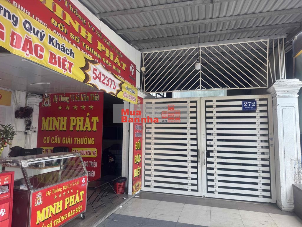 BÁN NHÀ MẶT TIỀN ĐƯỜNG BÌNH LONG P PHÚ THẠNH 145tr/m2