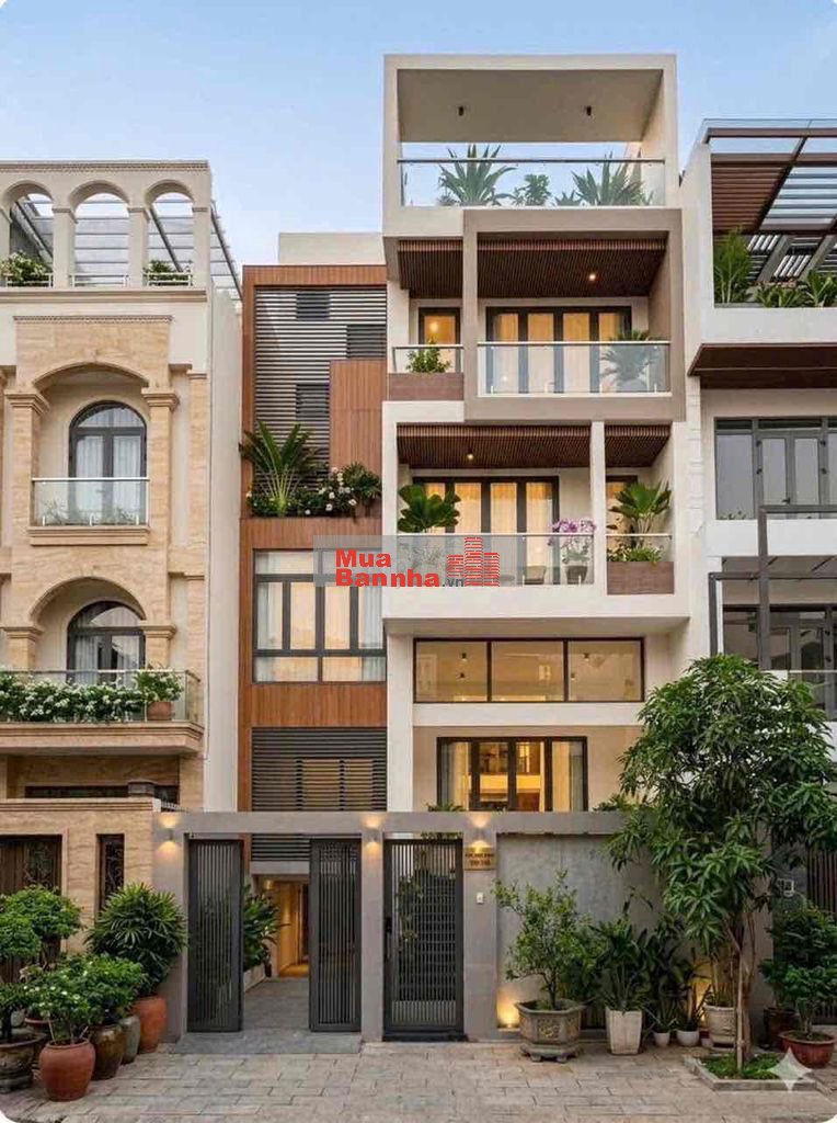 nhà phường 5 ( 8 x 16,5m 1 trệt 1 lững 3 lầu ( giáp sông vàm thuật )