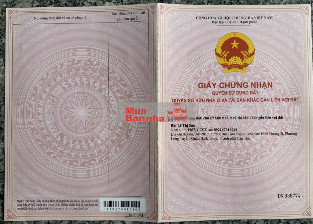 Bán nhà ngay chợ Bông Vang