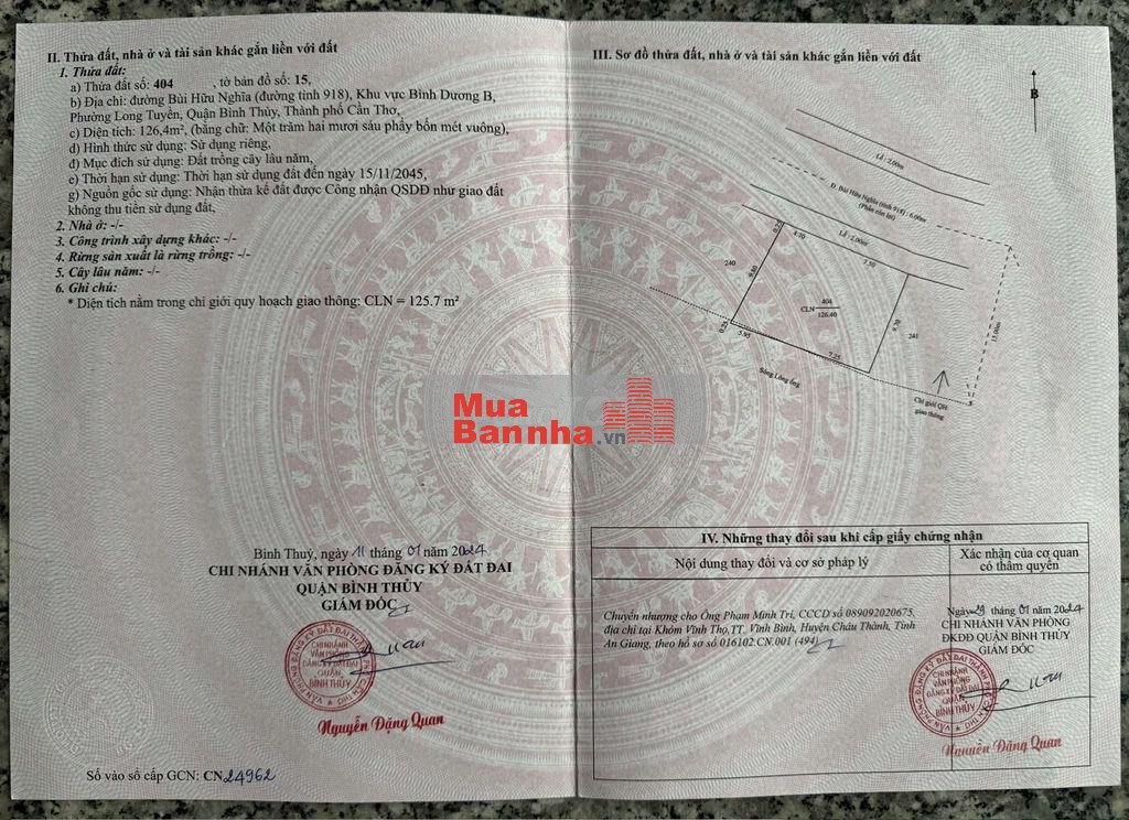 Bán nhà ngay chợ Bông Vang