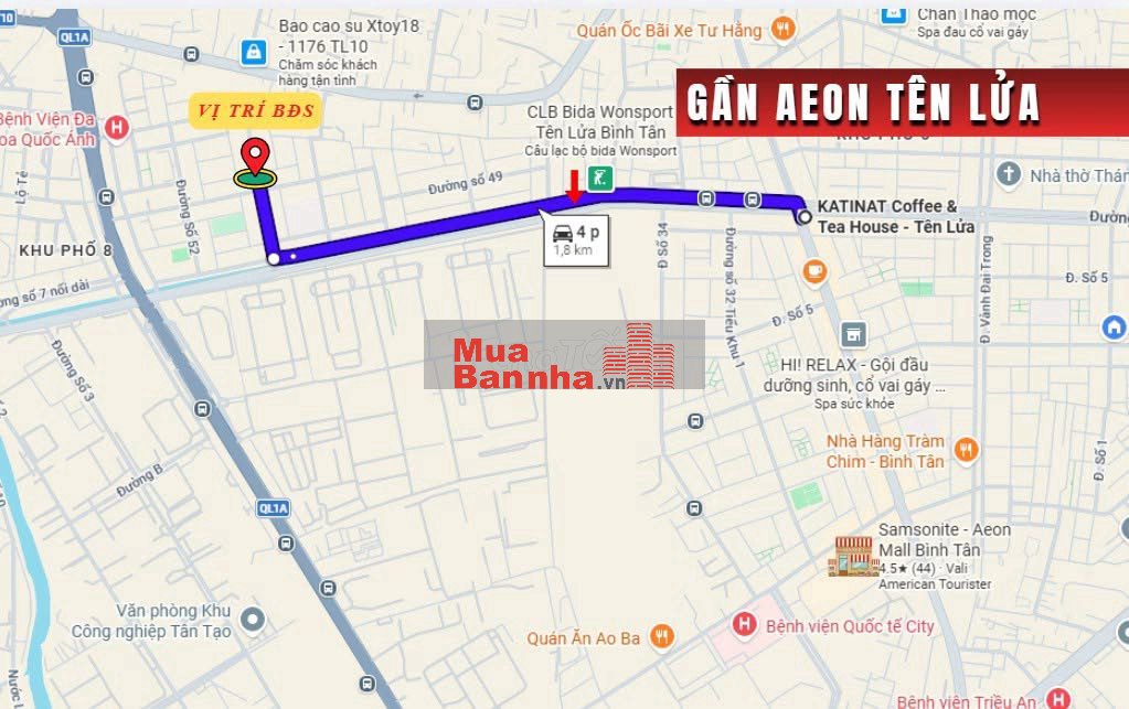 Bán nhà góc 2MT đường Số 50B, 20 x 20m, 3 tấm, 39.5 tỷ. gần Aeon Mall