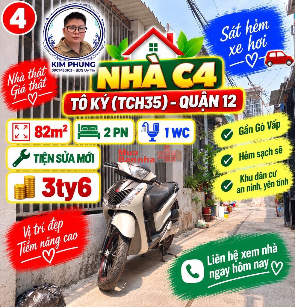💥 BÁN ĐẤT TẶNG NHÀ CẤP 4 - TCH35 - ĐƯỜNG TÔ KÝ - 82M² CHỈ 3.6 TỶ!