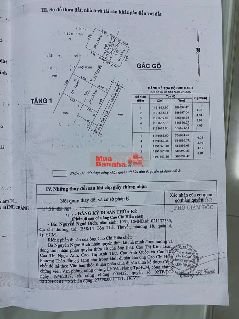 Bán căn nhà gần chợ Bà Lát, ấp 2, xã Phạm Văn Hai, Huyện Bình Chánh.