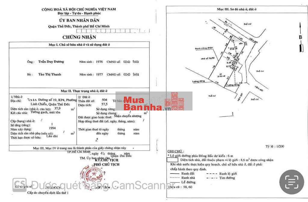 BÁN NHẢ HẺM ĐƯỜNG 19