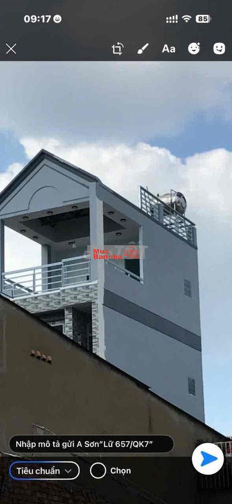 3,3 tỷ Nhà 4 tầng đúc, Trường Chinh, không lộ giới, sổ riêng