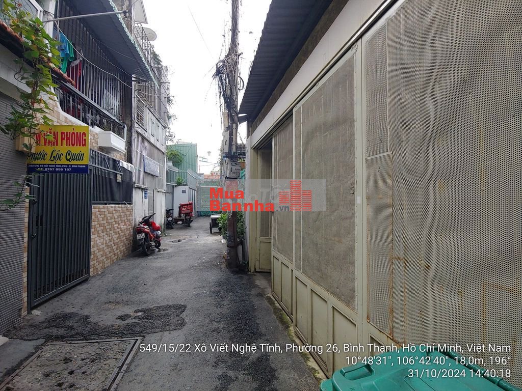 BÁN NHÀ HẺM ĐƯỜNG XÔ VIẾT NGHỆ TĨNH, BÌNH THẠNH.