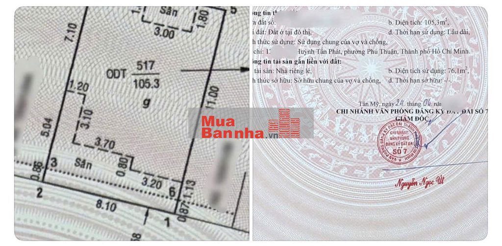 PHÚ THUẬN - QUẬN 7: NHÀ 106M² – NGANG 8M – HẺM 4,5m – HUỲNH TẤN PHÁT