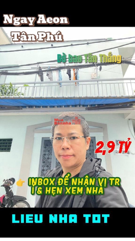 NHÀ NHỎ XINH TÂN THẮNG|AEON TÂN PHÚ|56,2M2 SÀN|THOÁNG RỘNG| GIÁ 2,9T.Ỷ