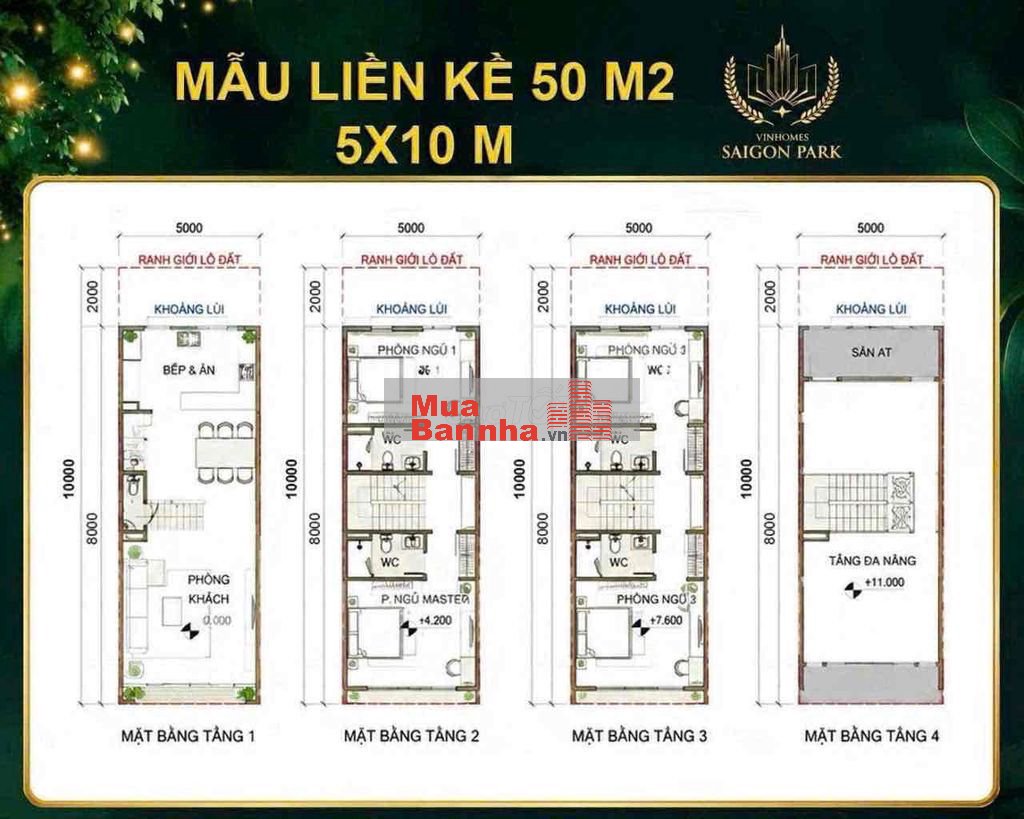 NHÀ PHỐ LIỀN KỀ VINHOMES SÀI GÒN PARK 50M² – 4 TẤM – CHỈ 2,6 TỶ