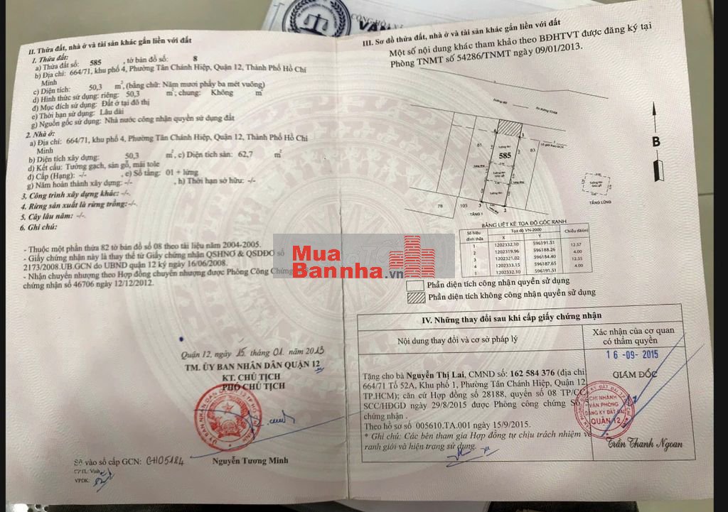HẺM 158 LÂM THỊ HỐ - TRUNG MỸ TÂY, HẺM XE HƠI 8M (4,95 tỷ)