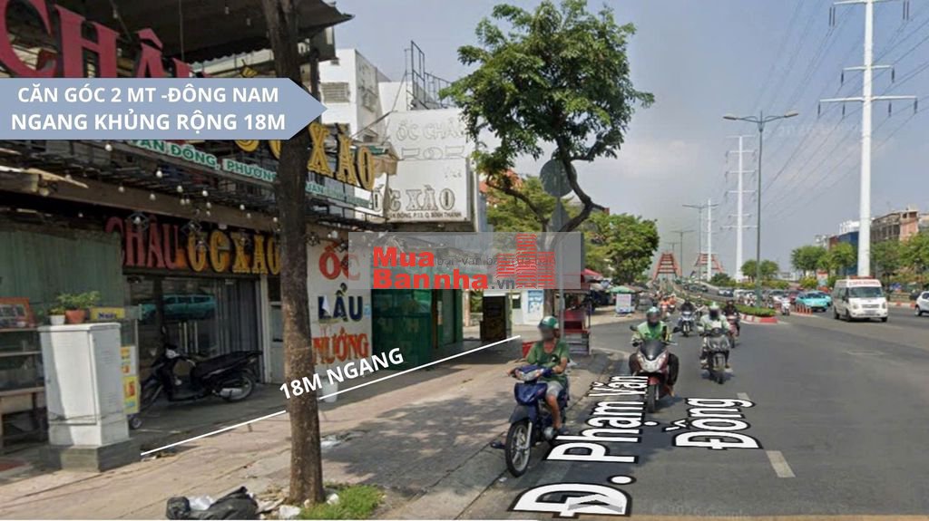 💥BÁN NHÀ GÓC 2 MT PHẠM VĂN ĐỒNG, NGANG 18M, 78M², BÌNH THẠNH – 12,5 TỶ