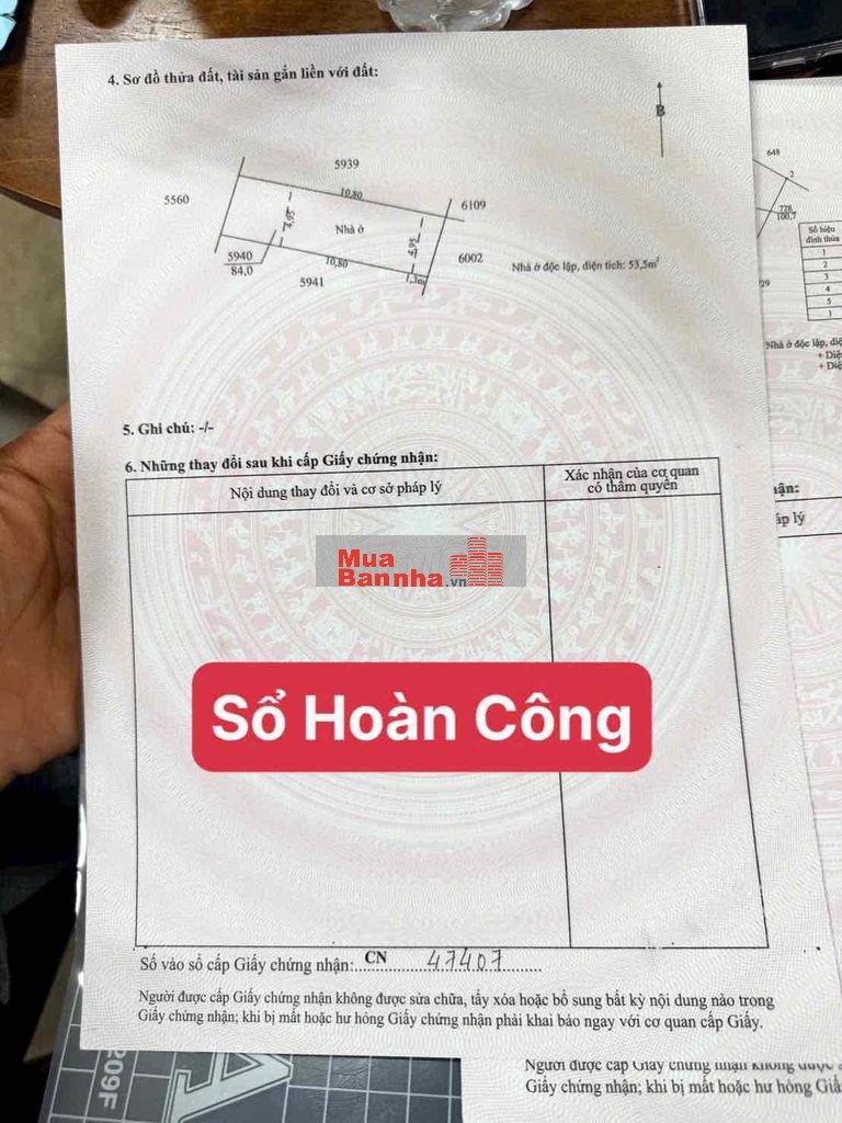Nhà Mới Mái Hộp 5 x 16m Ngay Ngã Ba Mỹ Lộc - Sổ Hồng Hoàn Công Giá Rẻ