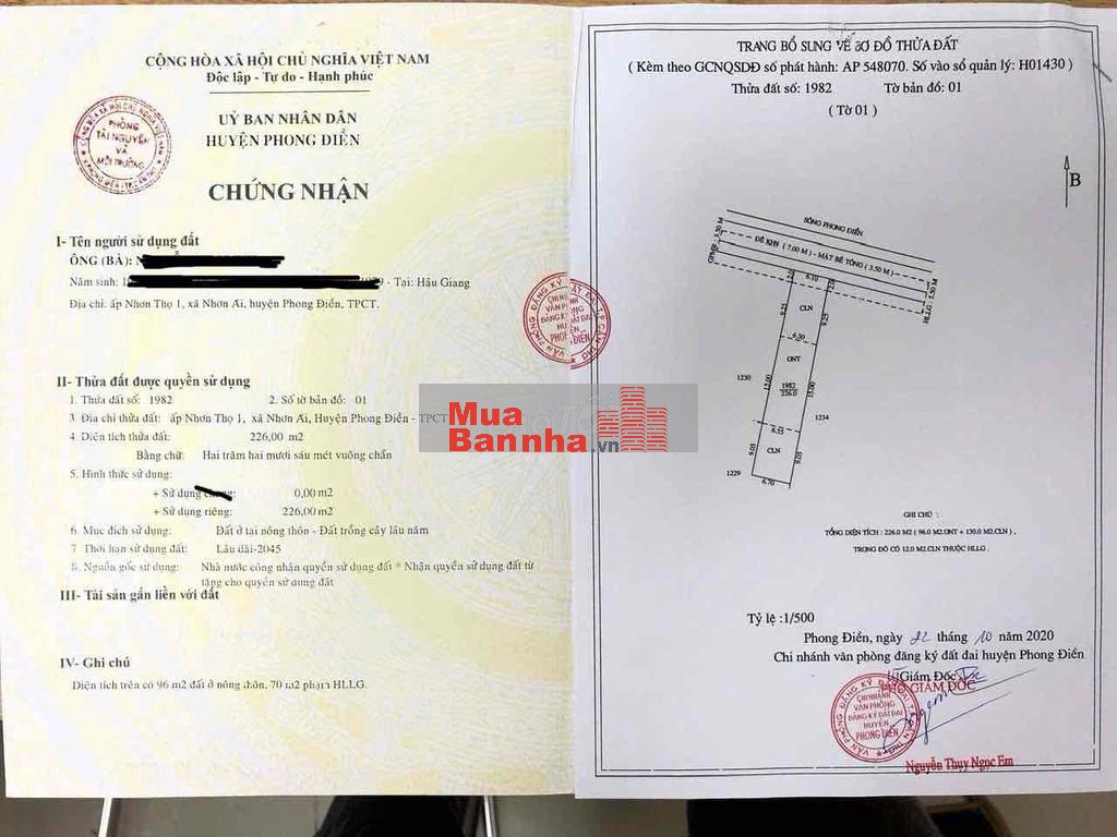 Nhà MT lộ ôtô 4m , Phong Điền , Tp. Cần Thơ