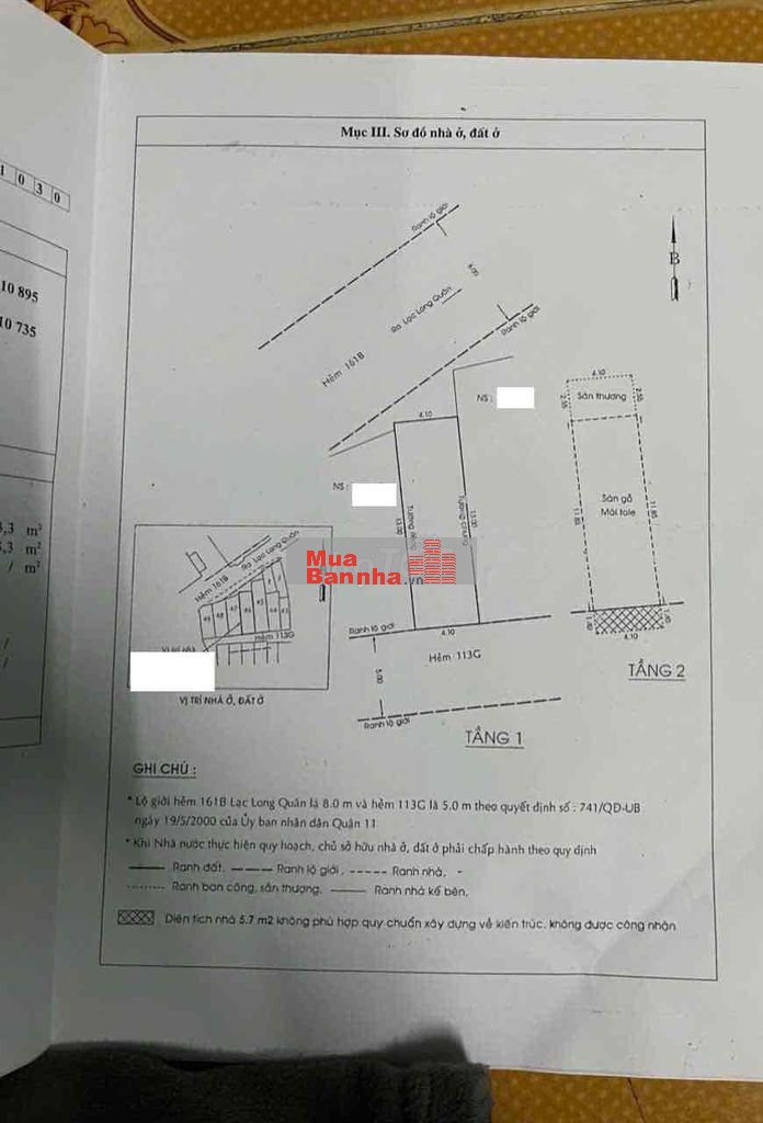 MẶT TIỀN 4.1 x 13 - 2 TẦNG NHÀ CŨ - 2 MẶT HẺM OTO - TIỆN XÂY MỚI