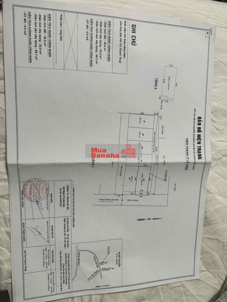 bán nhà hẻm 111/5a Tam Bình, TPHCM, 40m2, dtsd:120m2