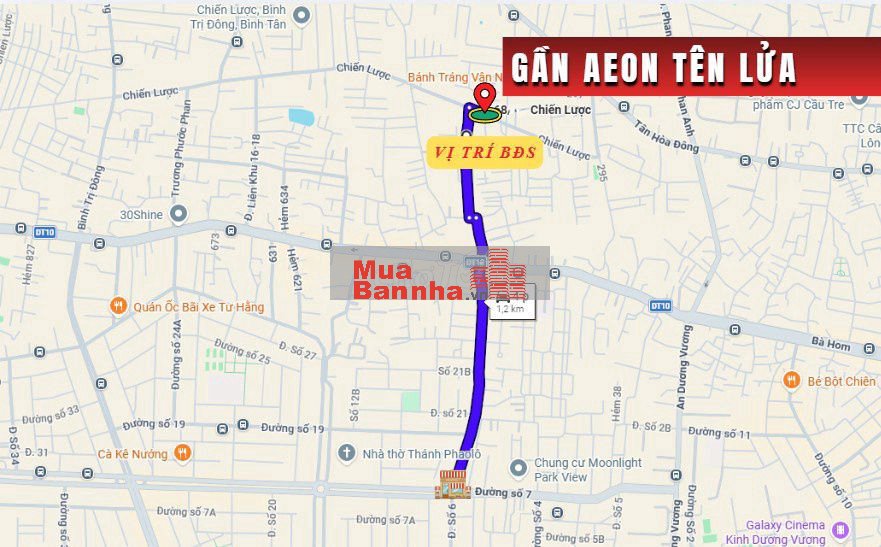 Bán nhà hẻm 68 Chiến Lược, 4 x 16m, 2.5 tấm, 5.5 tỷ. Gần Aeon Tên Lửa