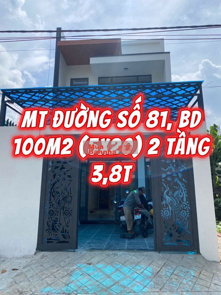 Mặt tiền Đường số 81, KDC Becamex Phú Chánh C, BD. 100m2 (5x20) 3,8T