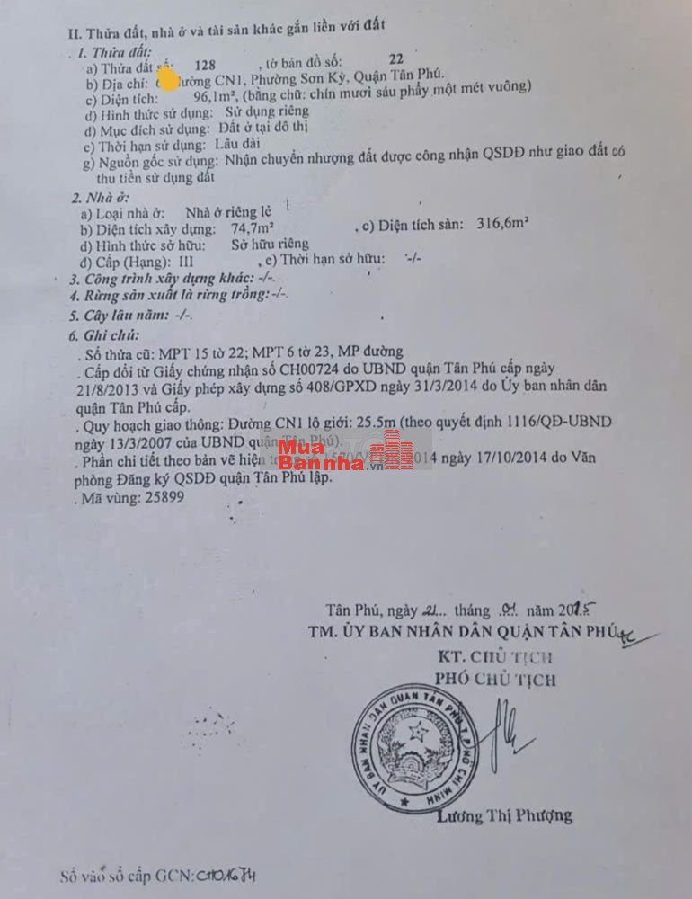 Nhà trung tâm Tân Phú 1 trệt 3 lầu, nở hậu đẹp cần bán.