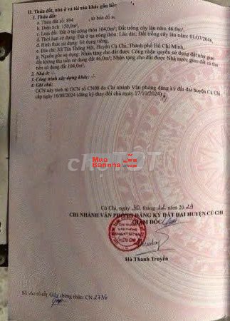 Nhà cấp 4 giá mềm ngay sau lưng chợ Việt Kiều – xã Củ Chi,785 Tri..ệ.u